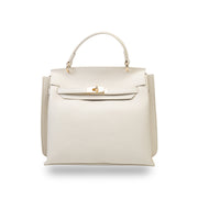 Bolso de mujer de piel natural beige Raluca