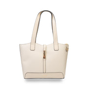 Bolso de mujer de piel natural beige Sorina