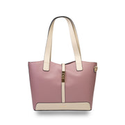 Bolso de piel natural beige rosado Sorina para mujer