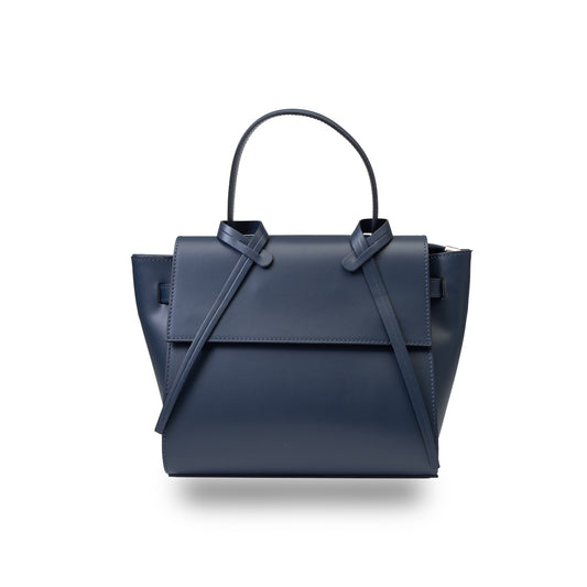 Bolso de mujer de piel natural azul marino Erika