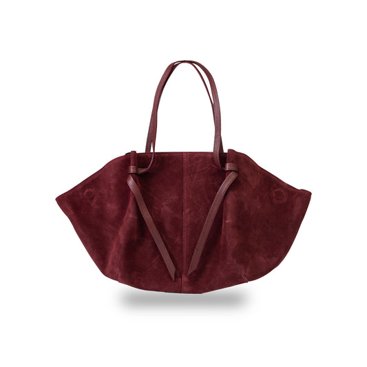 Bolso de mujer de piel natural burdeos Alice