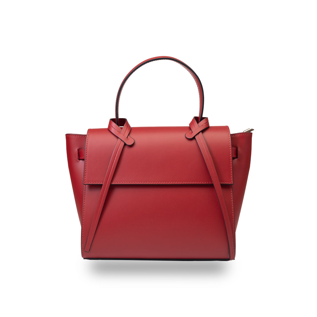 Bolso de mujer de piel genuina burdeos Erika
