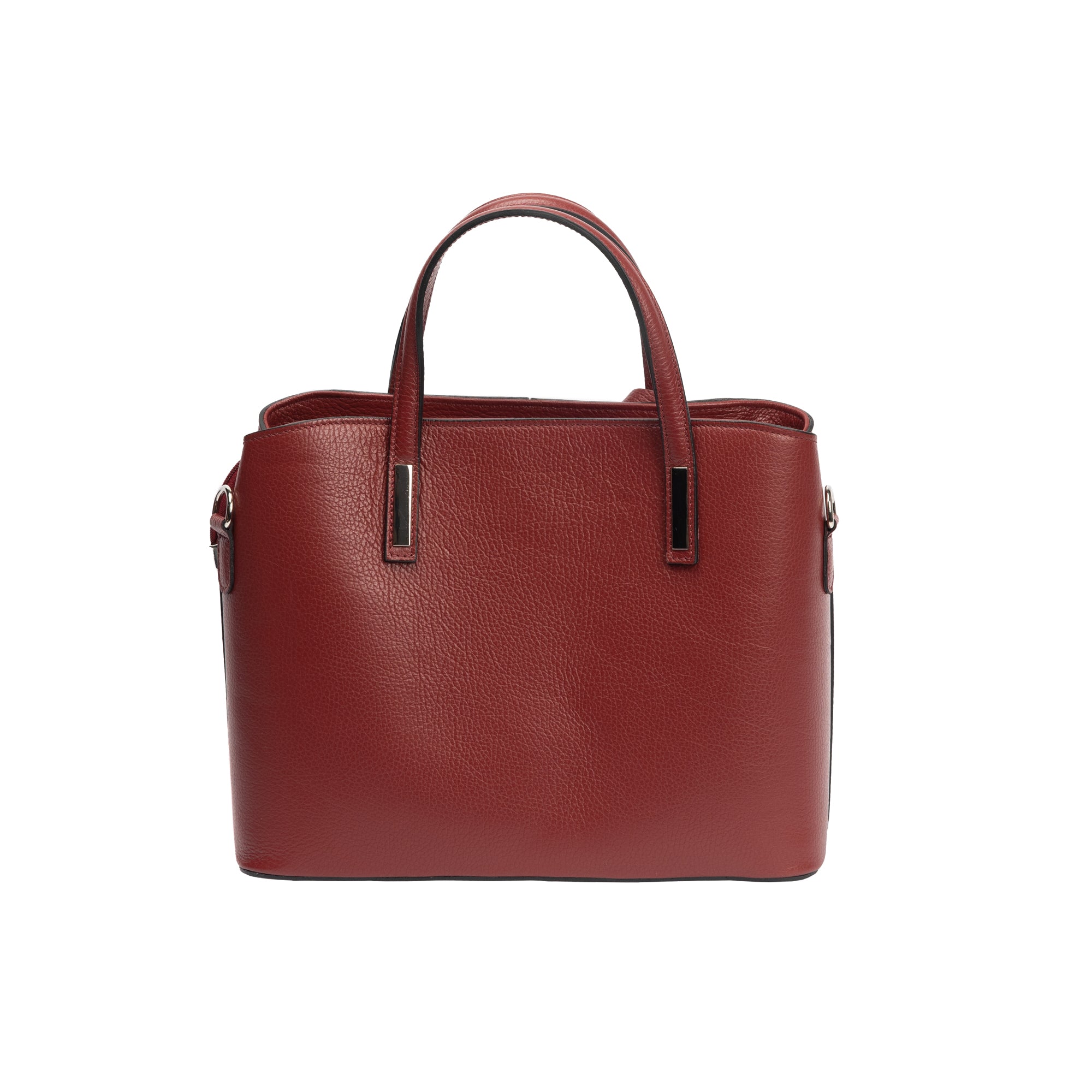 Sac à main pour femme en cuir véritable bordeaux Mara