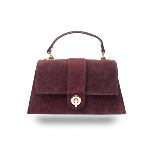 Bolso de mujer de piel genuina burdeos Verona