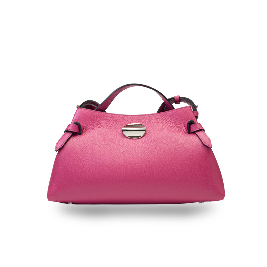 Bolso de mujer de piel natural fucsia Tania