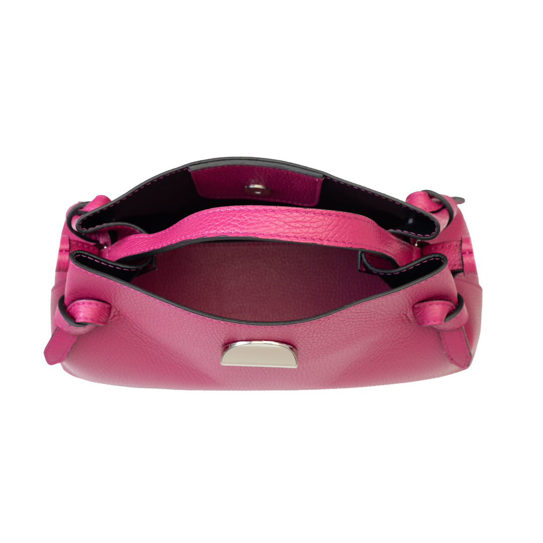 Bolso de mujer de piel natural fucsia Tania