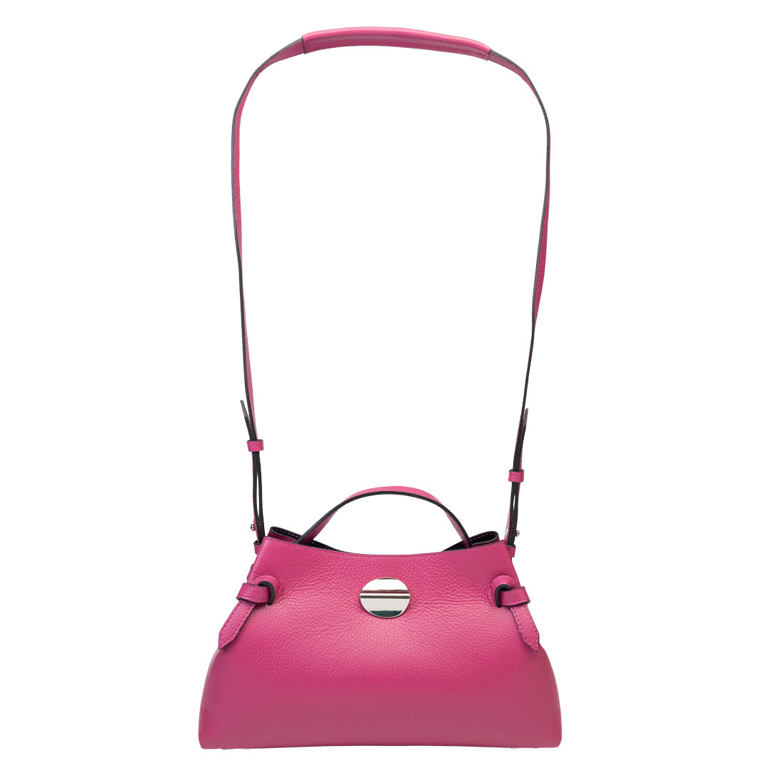 Bolso de mujer de piel natural fucsia Tania