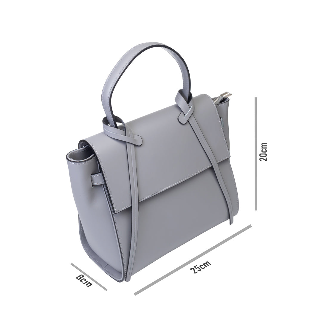 Bolso de mujer de piel natural gris Erika
