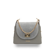Bolso de mujer de ante natural, gris Raisa