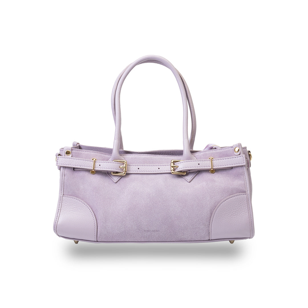 Bolso de mujer de piel natural lila Evelin