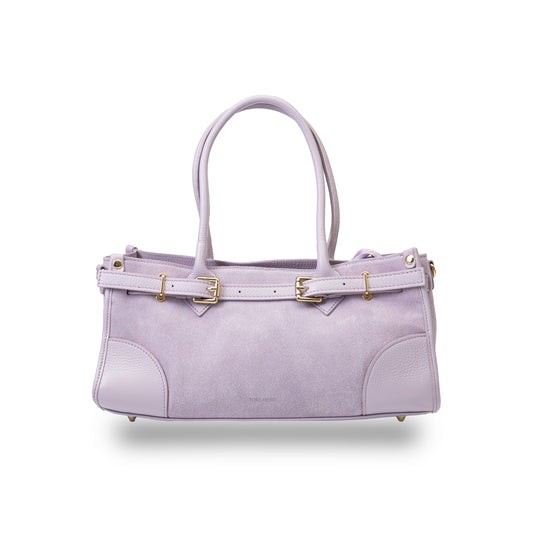Bolso de mujer de piel natural lila Evelin