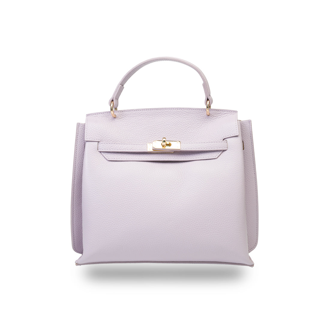 Bolso de mujer de piel natural lila Raluca