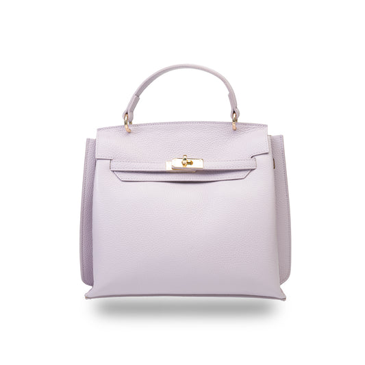 Bolso de mujer de piel natural lila Raluca