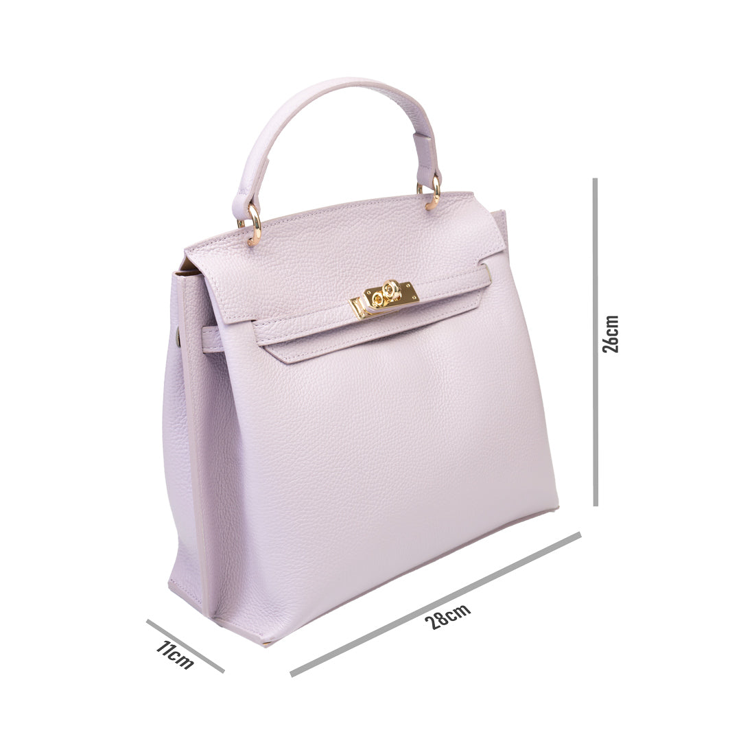 Bolso de mujer de piel natural lila Raluca