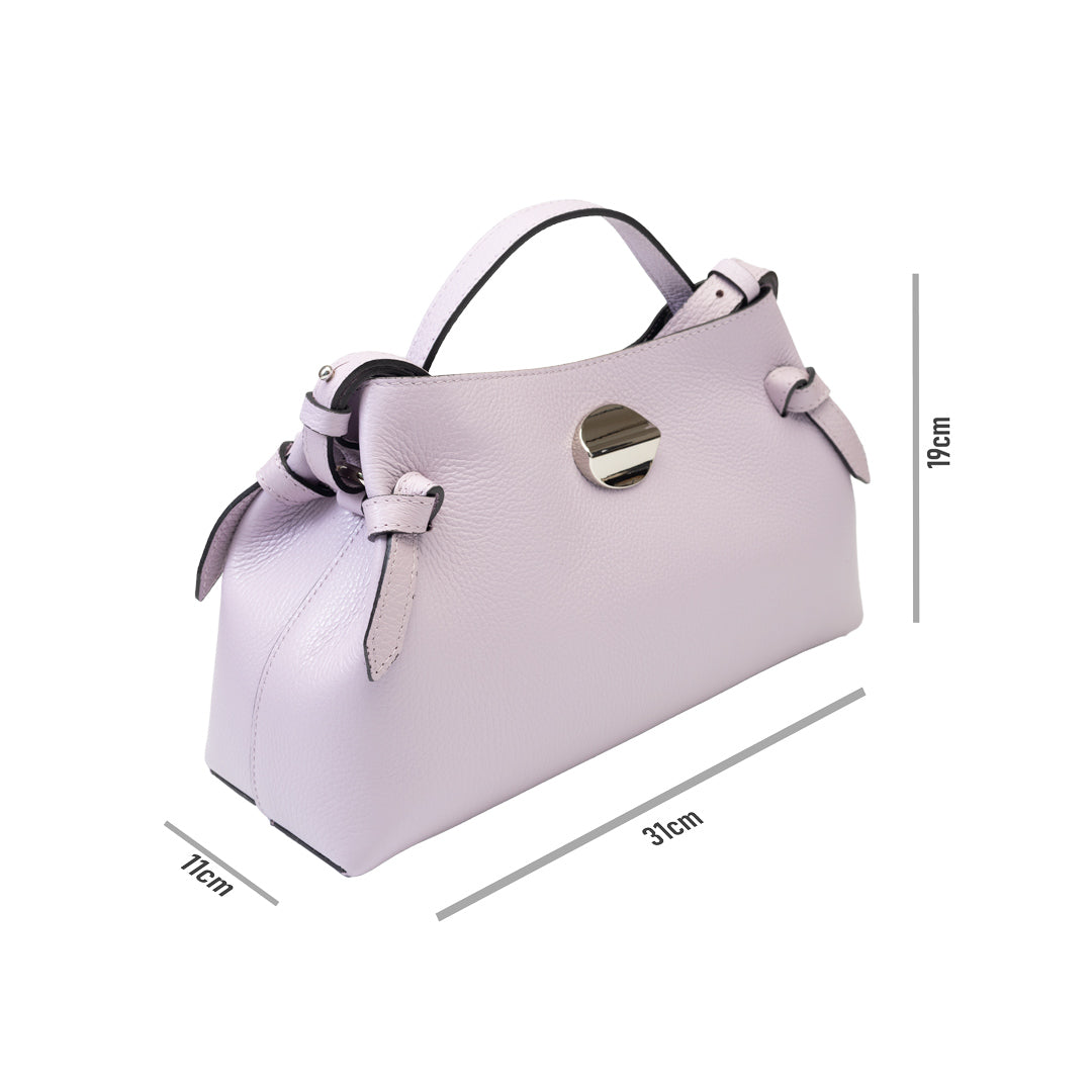 Bolso de mujer de piel natural lila Tania