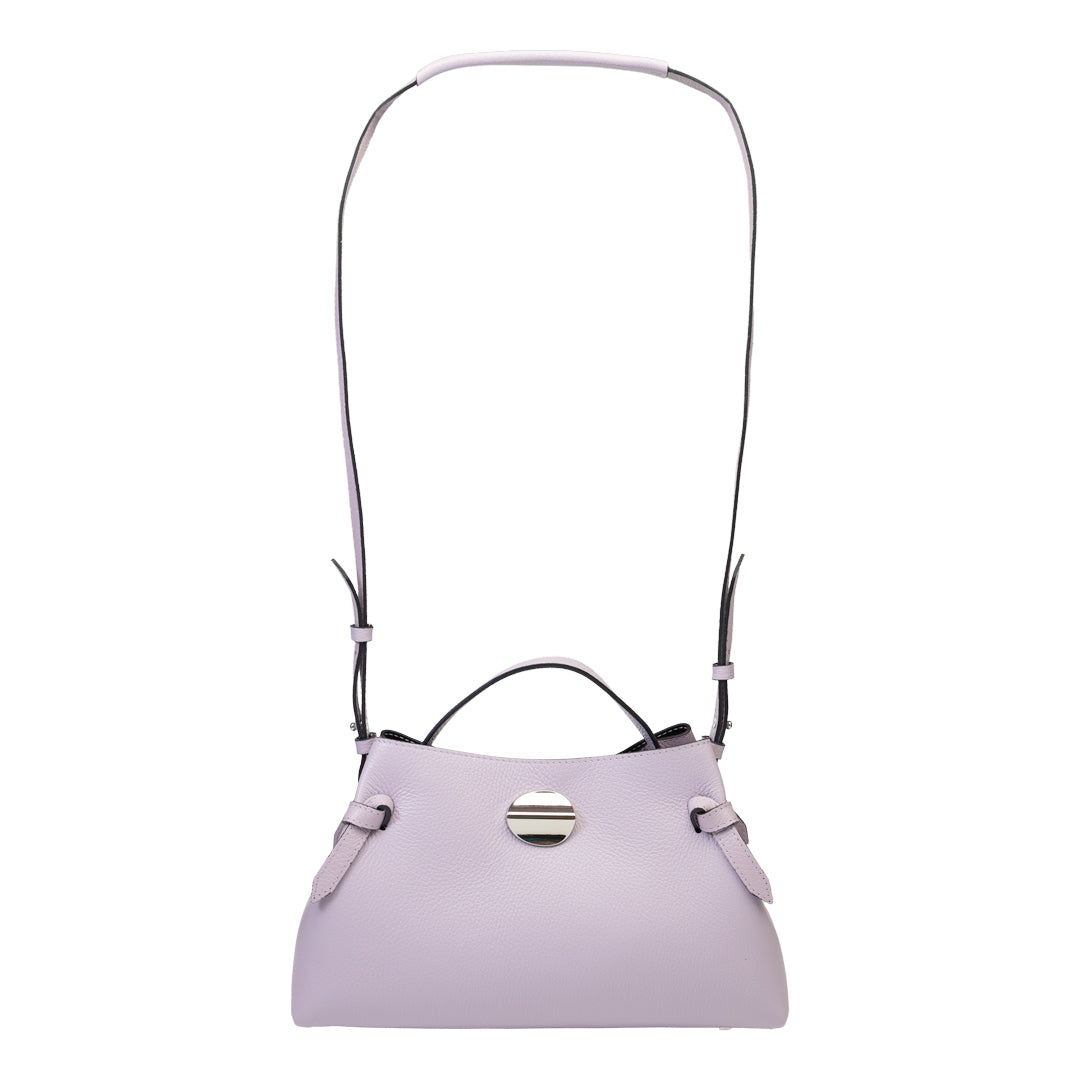 Bolso de mujer de piel natural lila Tania
