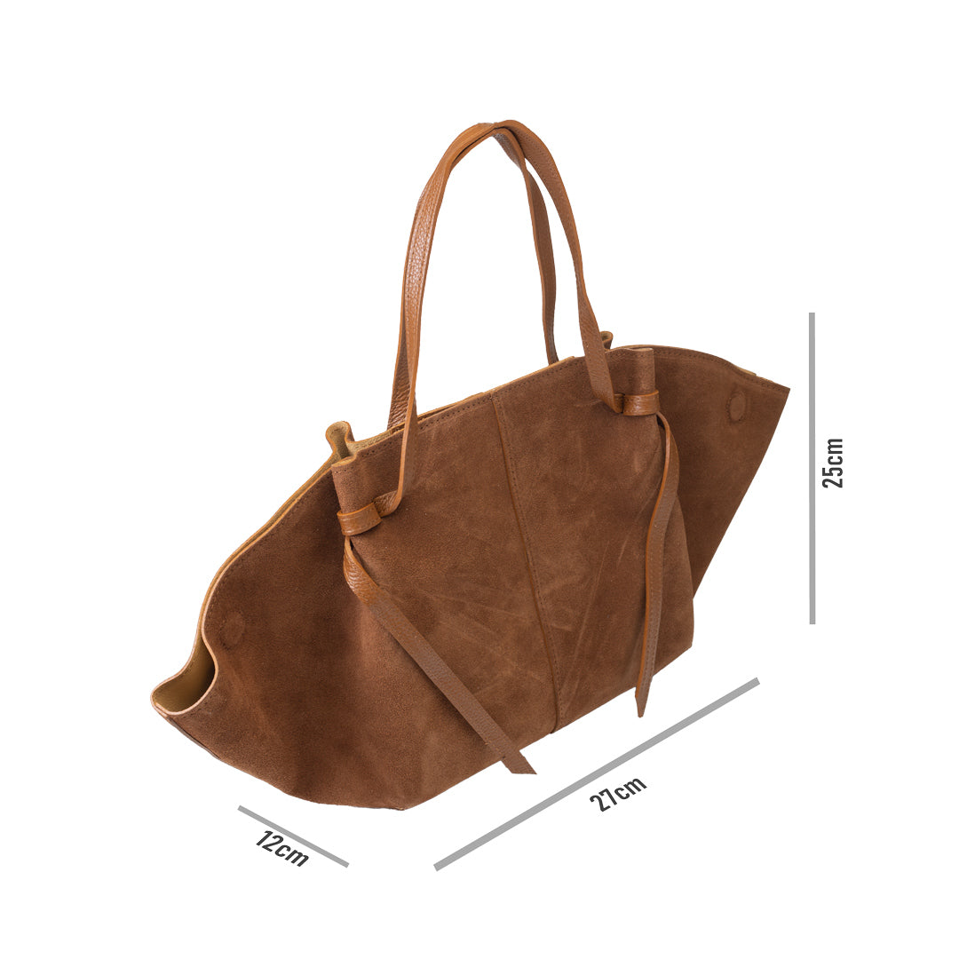 Bolso de mujer de piel natural marrón Alice