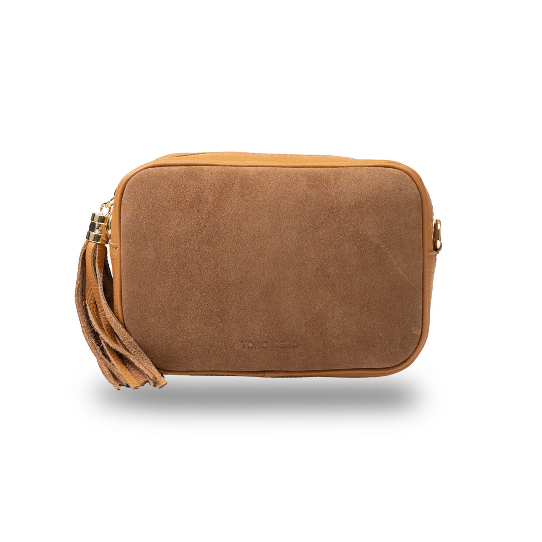 Bolso de piel natural marrón Ancuta para mujer