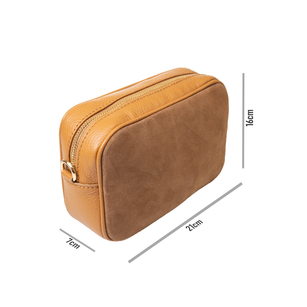 Bolso de piel natural marrón Ancuta para mujer