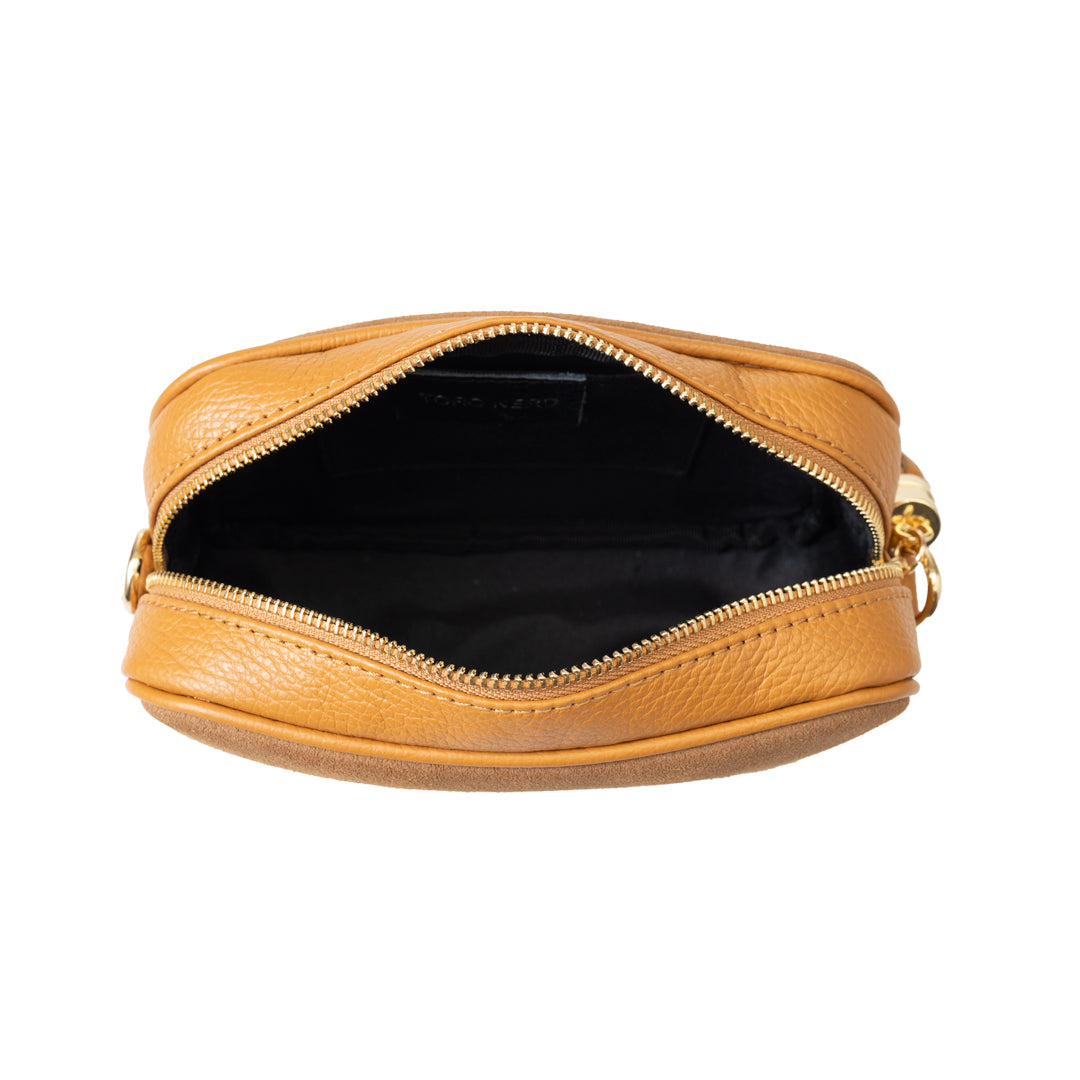 Women's brown genuine leather bag Ancuta 