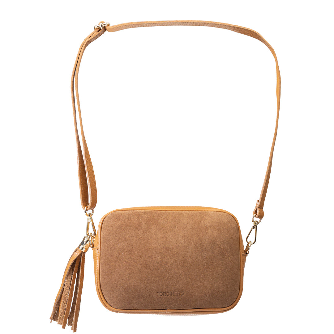 Women's brown genuine leather bag Ancuta 