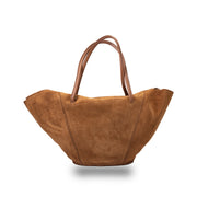 Bolso de piel auténtica marrón Diana para mujer