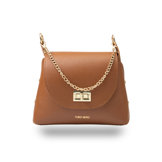 Bolso de mujer de cuero natural marrón Raisa