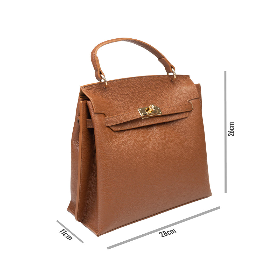 Bolso de mujer de piel natural marrón Raluca
