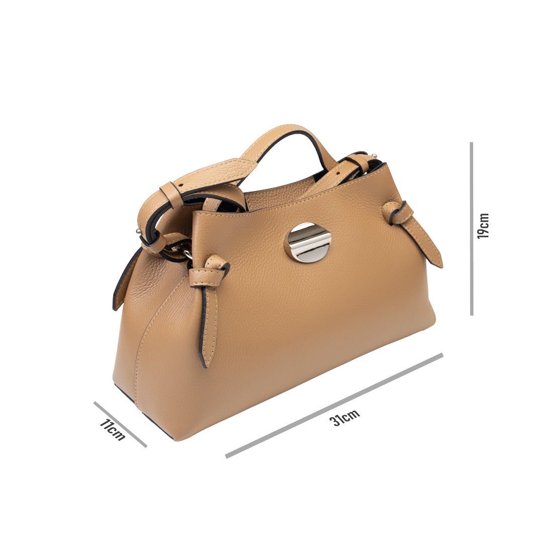 Bolso de mujer de piel natural marrón Tania