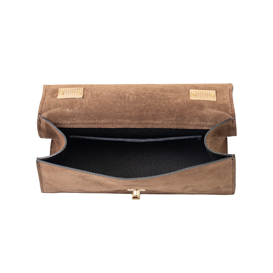 Sac à main en cuir véritable marron Vérone