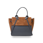 Bolso de mujer de piel natural marrón grisácea Erika