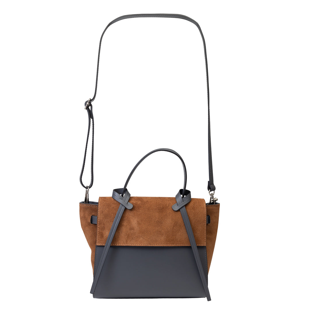 Bolso de mujer de piel natural marrón grisácea Erika