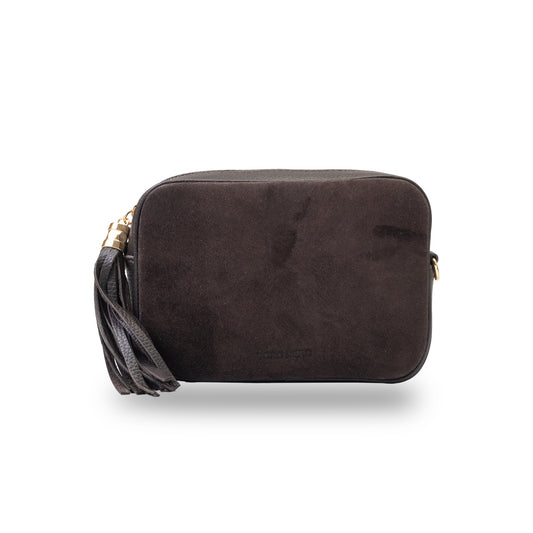 Bolso de mujer de cuero genuino marrón oscuro Ancuta