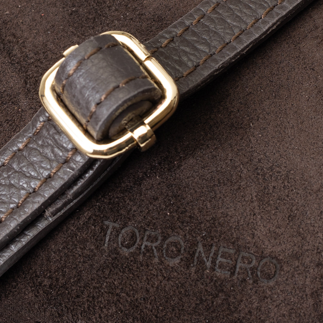 Bolso de mujer de cuero genuino marrón oscuro Ancuta