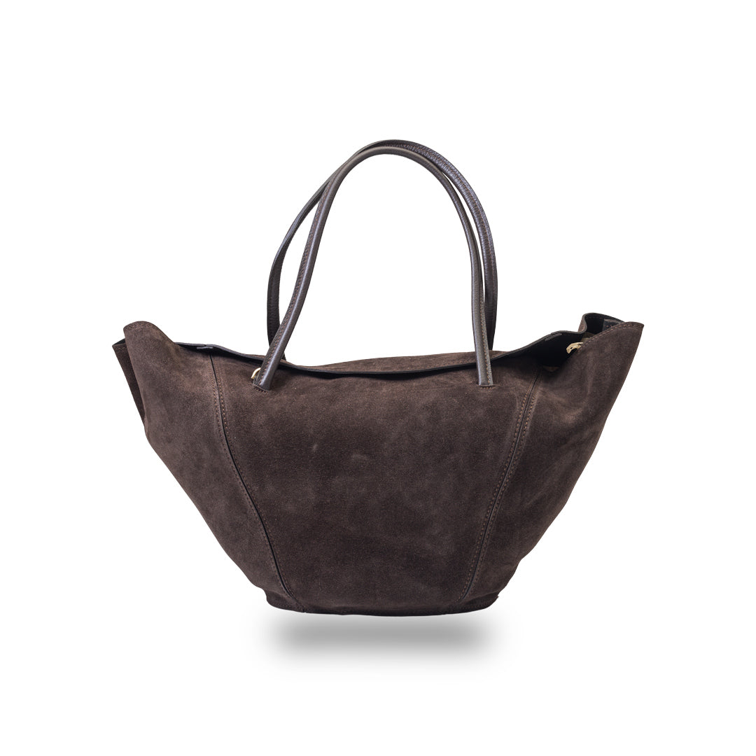 Bolso de mujer de cuero genuino marrón oscuro Diana