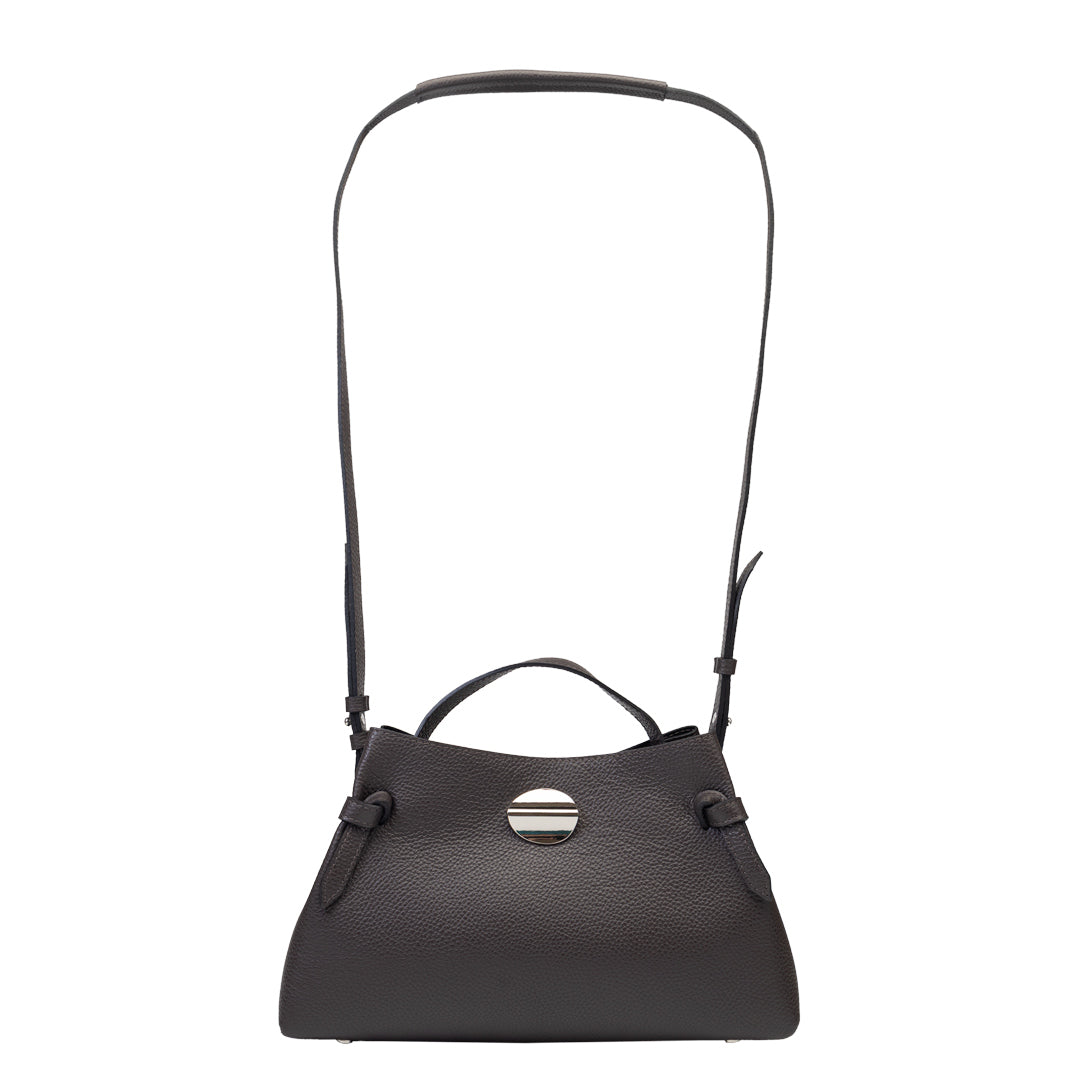 Bolso de mujer de piel natural marrón oscuro Tania