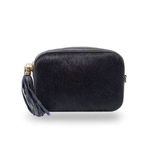 Bolso de mujer de piel auténtica negra Adela
