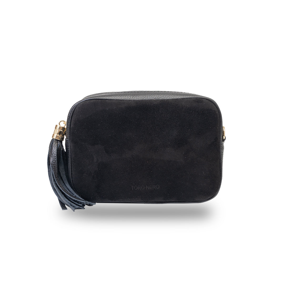 Bolso de mujer de piel natural negro Ancuta