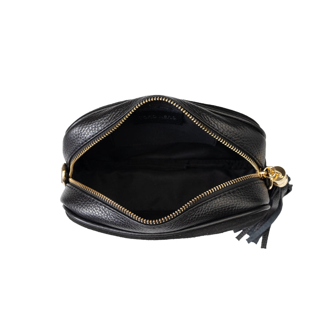 Bolso de mujer de piel natural negro Ancuta