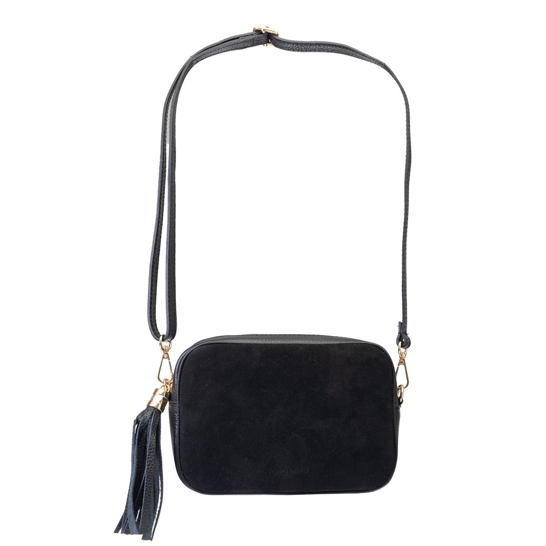Bolso de mujer de piel natural negro Ancuta