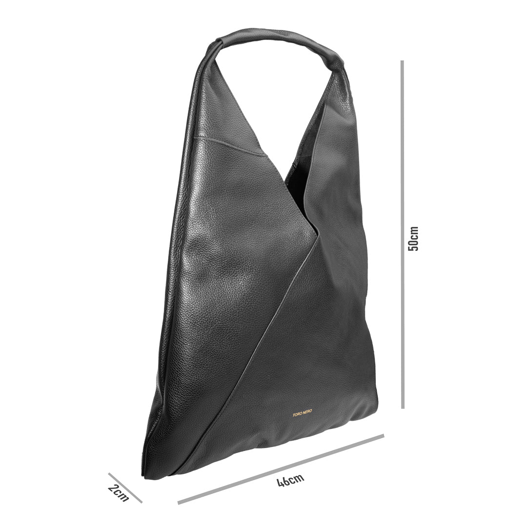 Bolso de mujer de piel natural negro Camelia