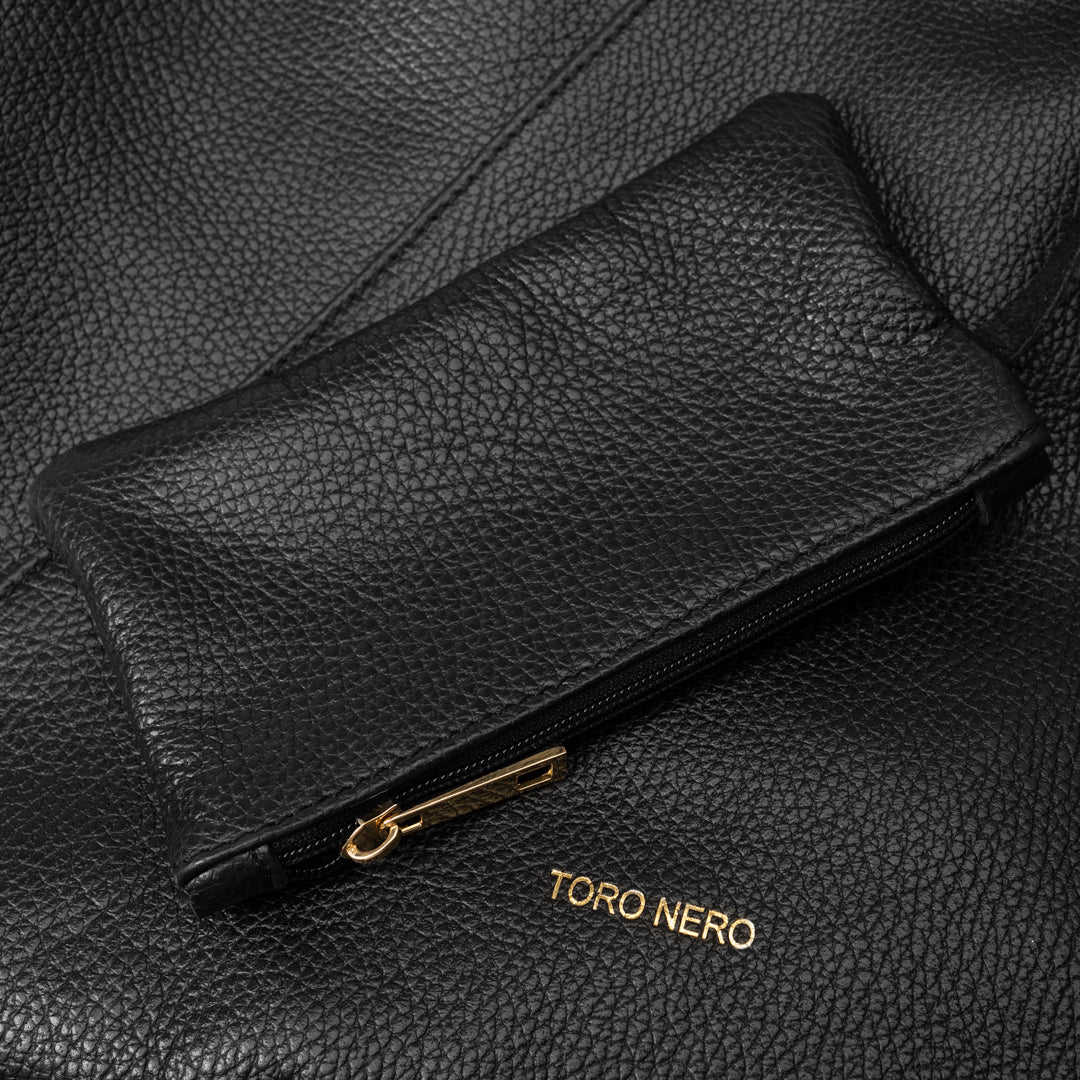 Bolso de mujer de piel natural negro Camelia
