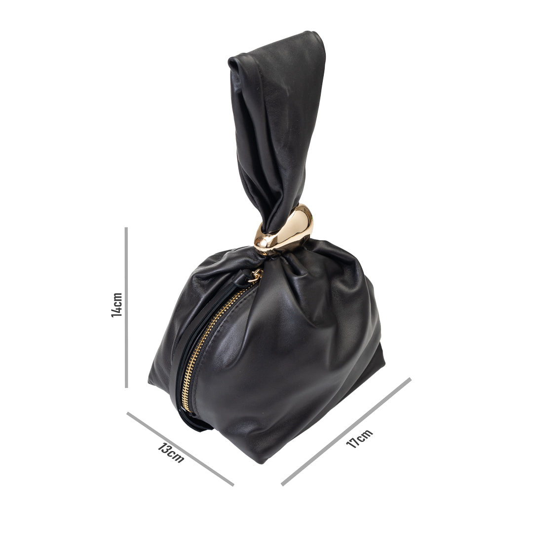Bolso de mujer de cuero genuino negro Eliza