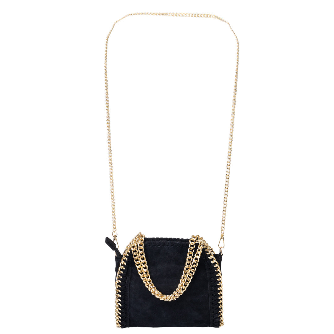 Bolso de mujer de piel natural negra Ilona