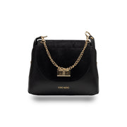Bolso de mujer de ante natural, negro Raisa
