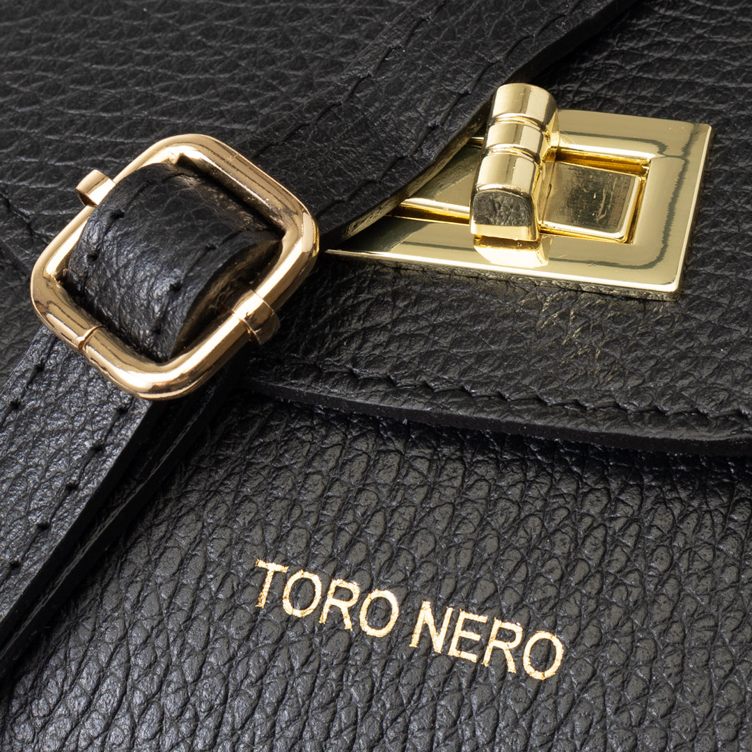 Bolso de mujer de piel natural negro Raisa