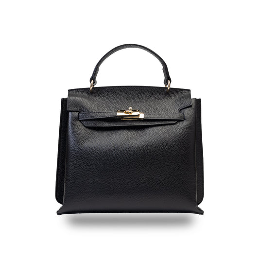 Bolso de mujer de cuero genuino negro Raluca