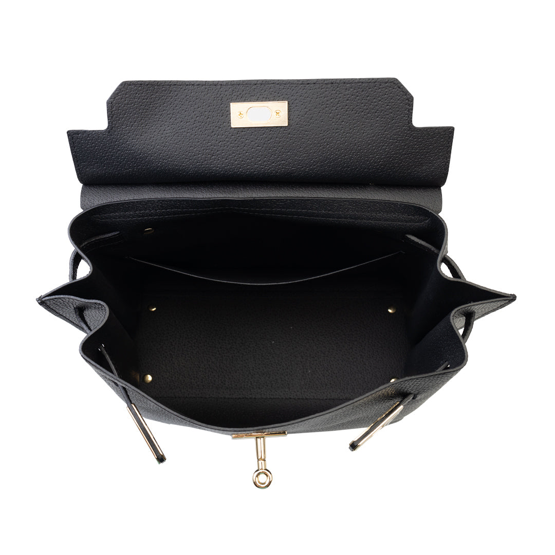 Bolso de mujer de cuero genuino negro Raluca