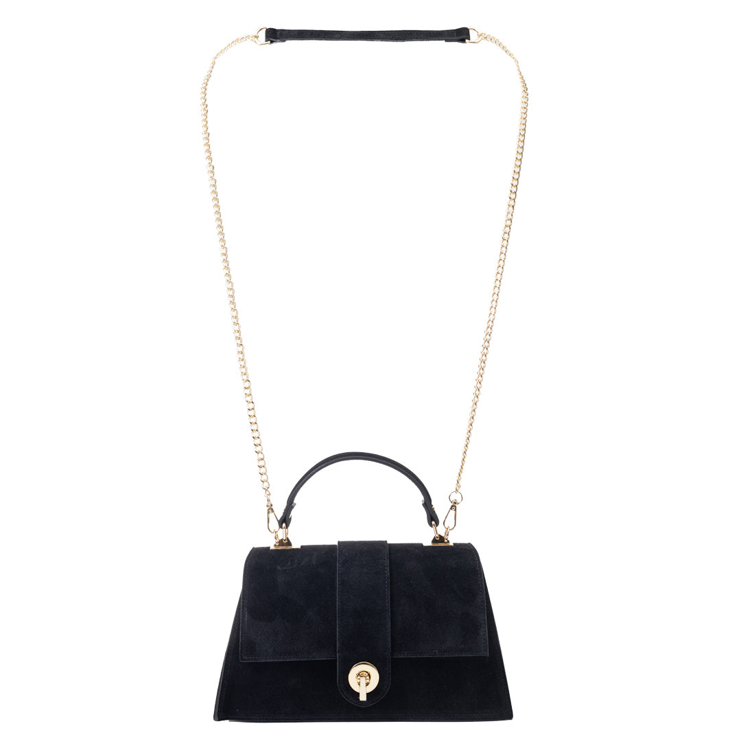 Bolso de mujer de piel natural negro Verona
