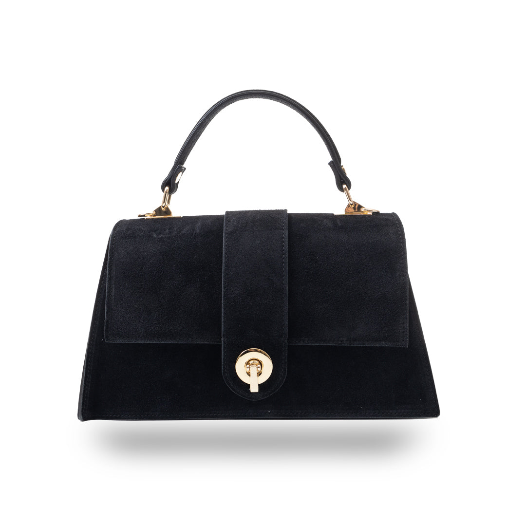 Bolso de mujer de piel natural negro Verona